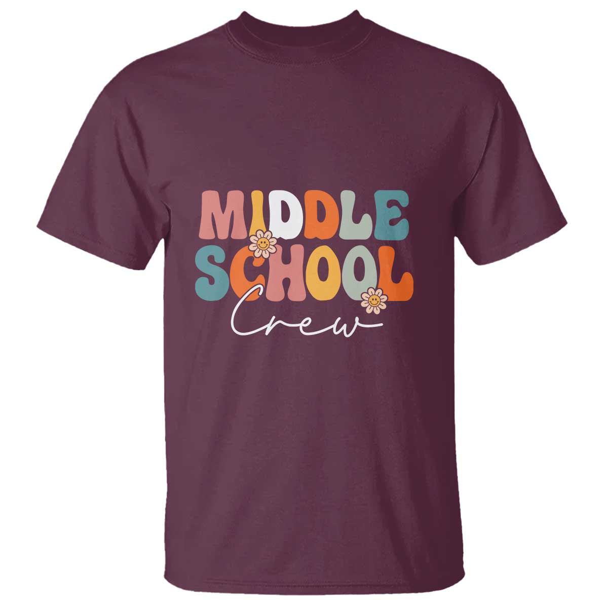 Retro Groovy Vintage Middle School Squad First Day of School T Shirt - Wonder Print Shop
