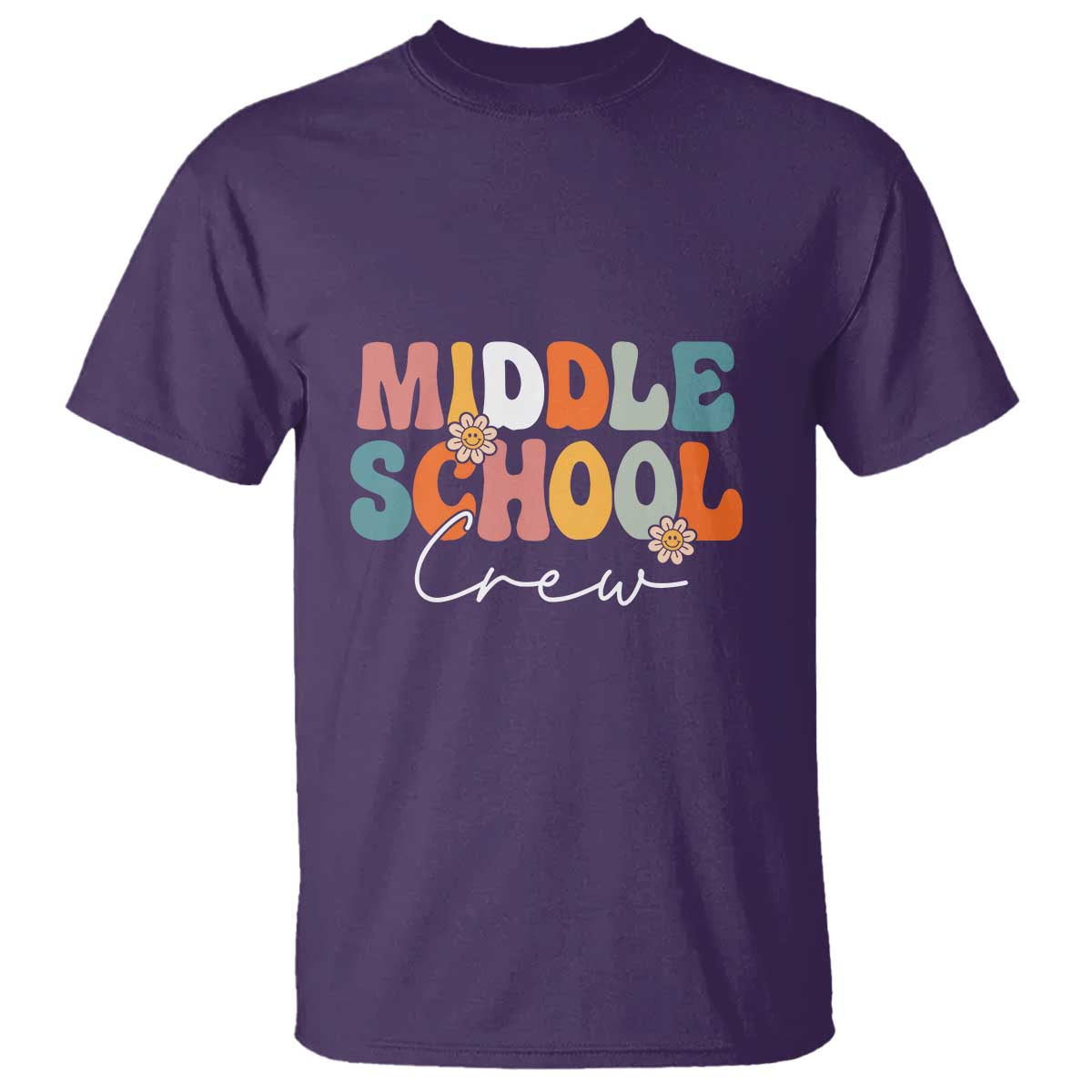 Retro Groovy Vintage Middle School Squad First Day of School T Shirt - Wonder Print Shop