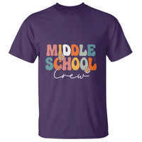 Retro Groovy Vintage Middle School Squad First Day of School T Shirt - Wonder Print Shop