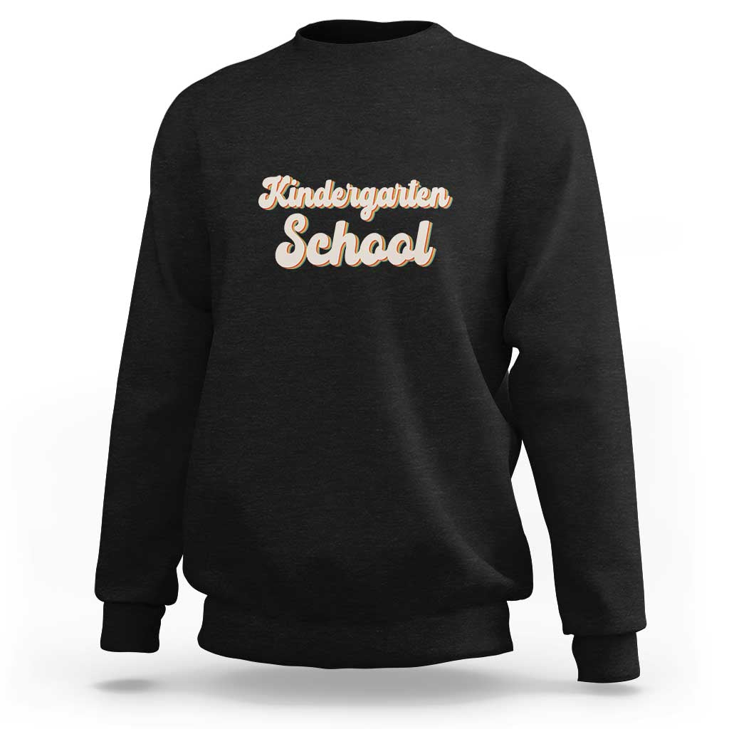 Vintage Kindergarten School Sweatshirt Retro Design for Kids - Wonder Print Shop