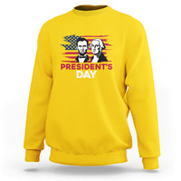 Happy President's Day - Abraham Lincoln and George Washington Sweatshirt - Wonder Print Shop