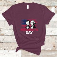 Happy President's Day - Abraham Lincoln and George Washington T Shirt - Wonder Print Shop