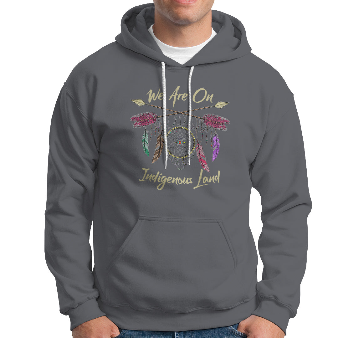Native American Dreamcatcher Hoodie We Are On Indigenous Land - Wonder Print Shop