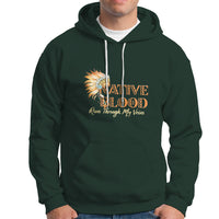 Native American Hoodie Native Blood Runs Through My Veins - Wonder Print Shop