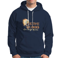 Native American Hoodie Native Blood Runs Through My Veins - Wonder Print Shop