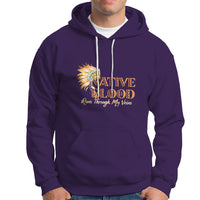 Native American Hoodie Native Blood Runs Through My Veins - Wonder Print Shop