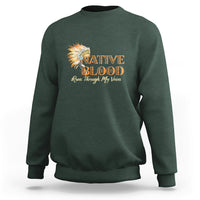 Native American Sweatshirt Native Blood Runs Through My Veins - Wonder Print Shop
