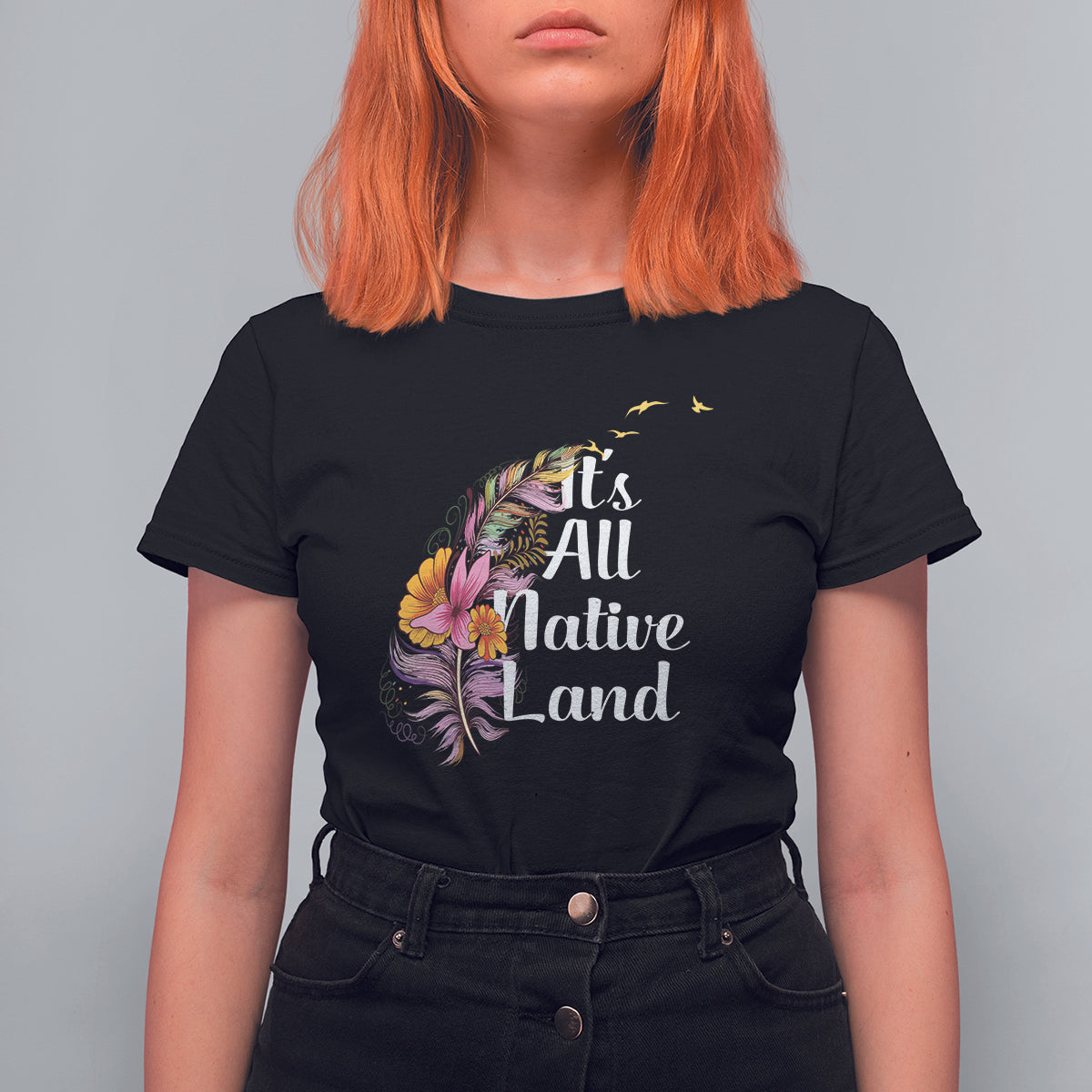 Native American T Shirt For Women It's All Native Land - Wonder Print Shop