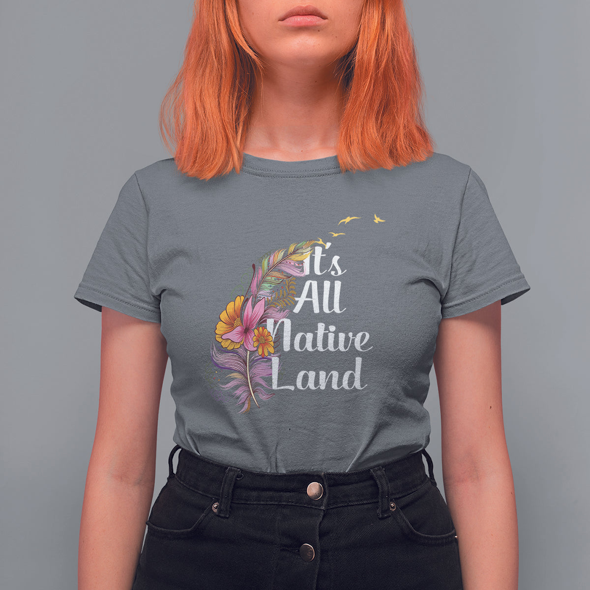 Native American T Shirt For Women It's All Native Land - Wonder Print Shop