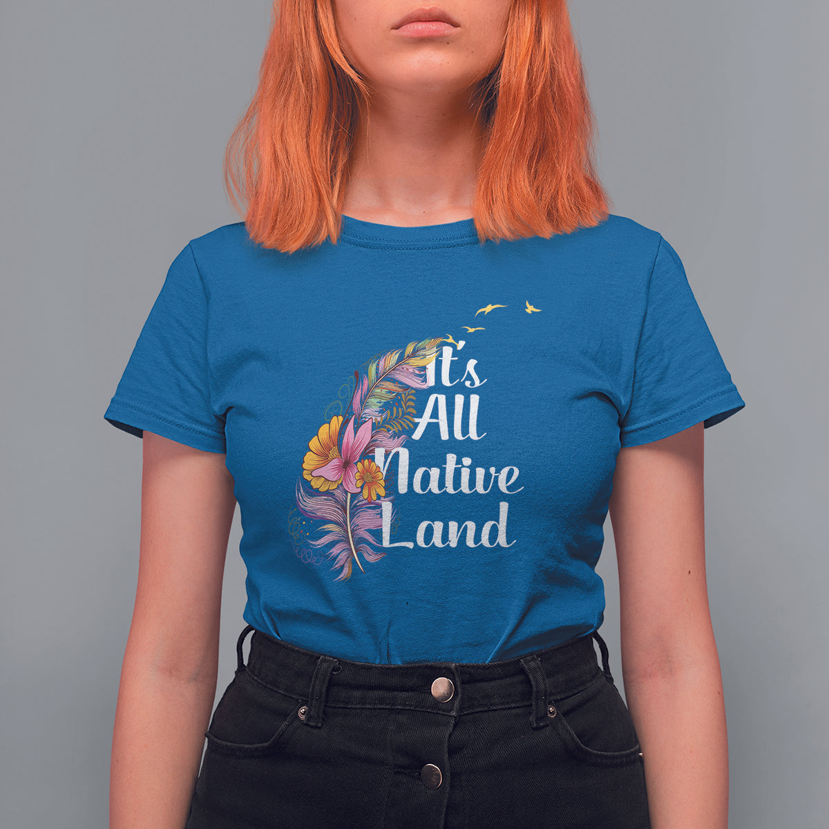 Native American T Shirt For Women It's All Native Land - Wonder Print Shop