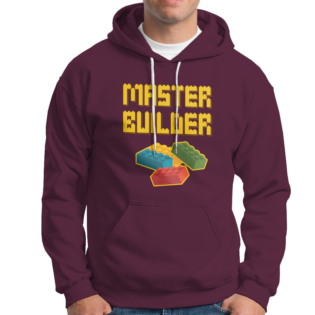 Building Blocks Bricks Master Builder Engineer Construction Hoodie - Wonder Print Shop