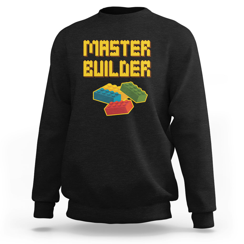 Building Blocks Bricks Master Builder Engineer Construction Sweatshirt - Wonder Print Shop