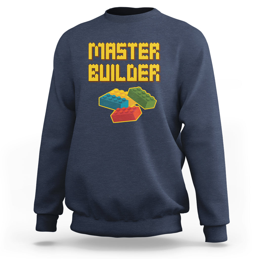 Building Blocks Bricks Master Builder Engineer Construction Sweatshirt - Wonder Print Shop