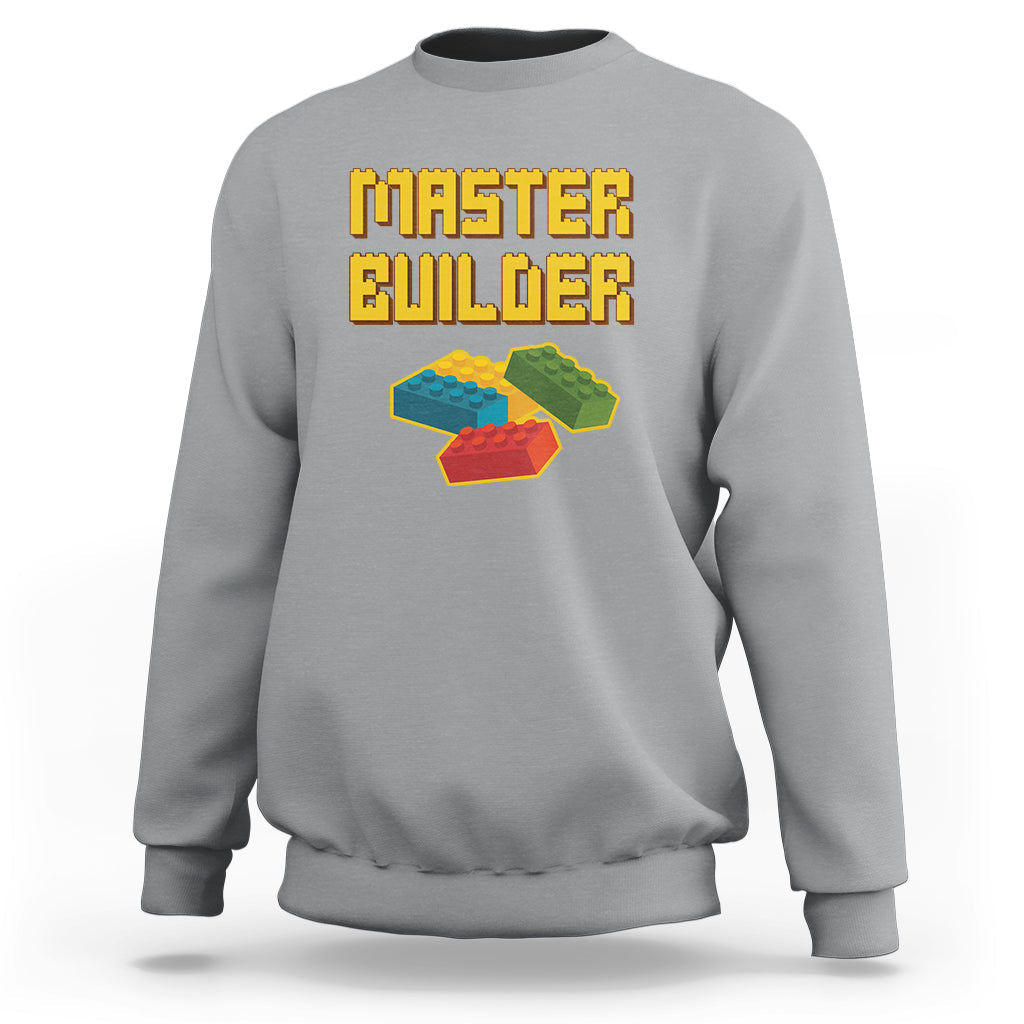 Building Blocks Bricks Master Builder Engineer Construction Sweatshirt - Wonder Print Shop
