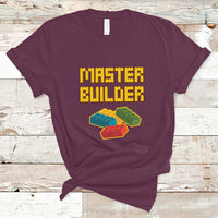 Building Blocks Bricks Master Builder Engineer Construction T Shirt - Wonder Print Shop