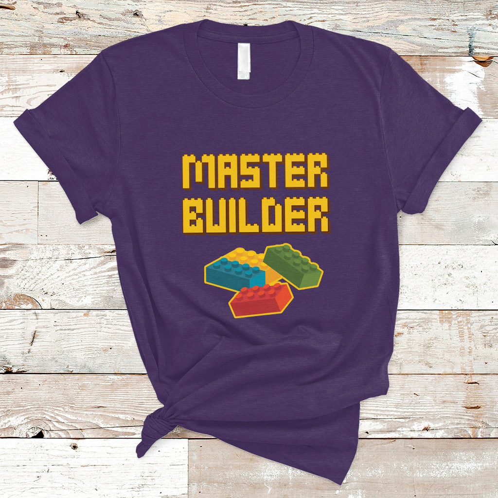 Building Blocks Bricks Master Builder Engineer Construction T Shirt - Wonder Print Shop