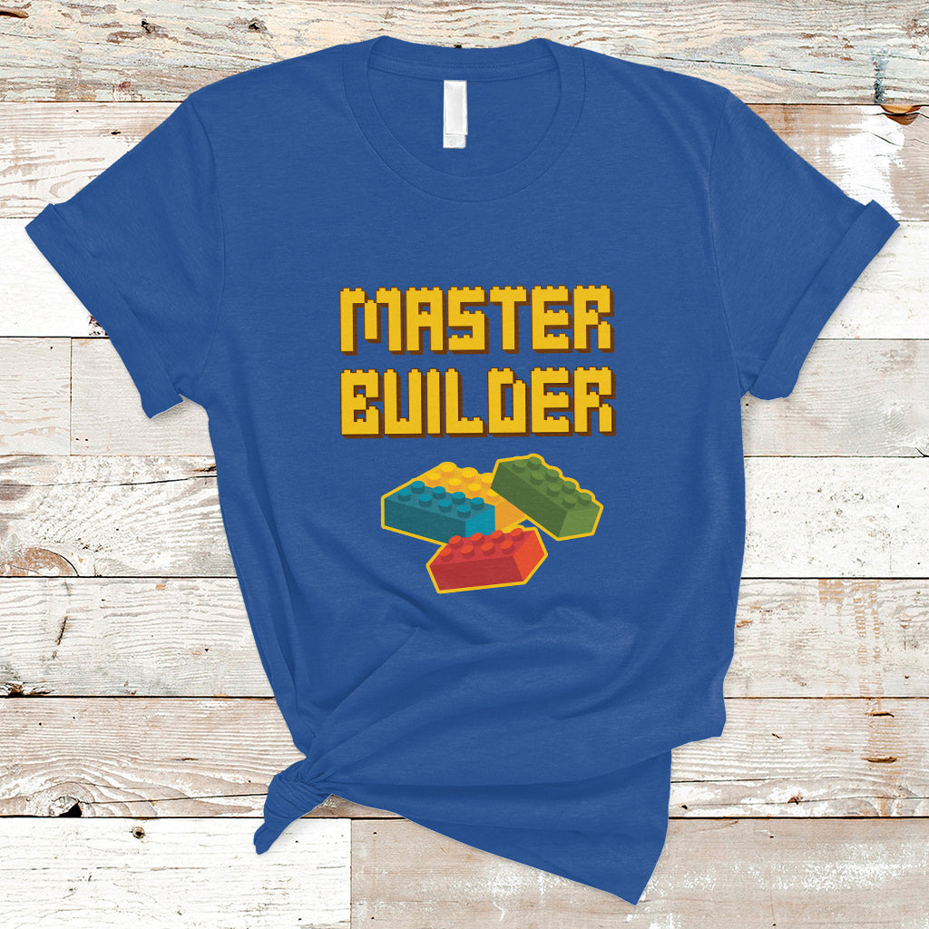 Building Blocks Bricks Master Builder Engineer Construction T Shirt - Wonder Print Shop