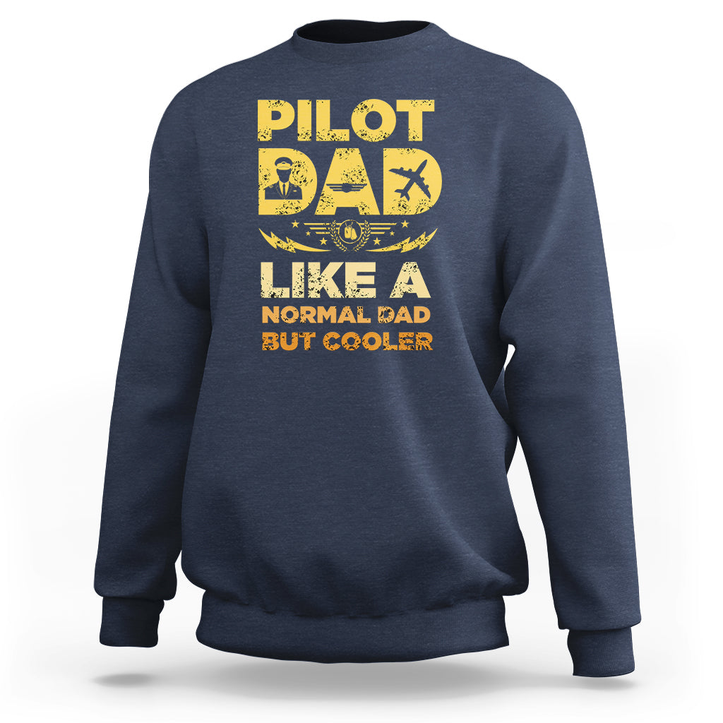 Funny Pilot Art For Dad Men Aviation Airplane Pilot Sweatshirt - Wonder Print Shop