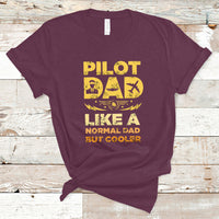 Funny Pilot Art For Dad Men Aviation Airplane Pilot T Shirt - Wonder Print Shop