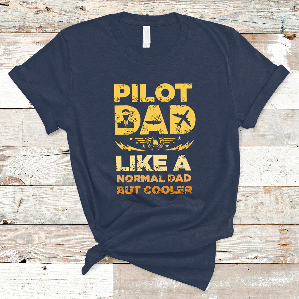 Funny Pilot Art For Dad Men Aviation Airplane Pilot T Shirt - Wonder Print Shop