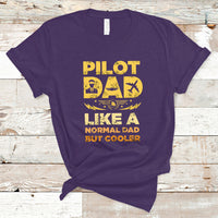 Funny Pilot Art For Dad Men Aviation Airplane Pilot T Shirt - Wonder Print Shop