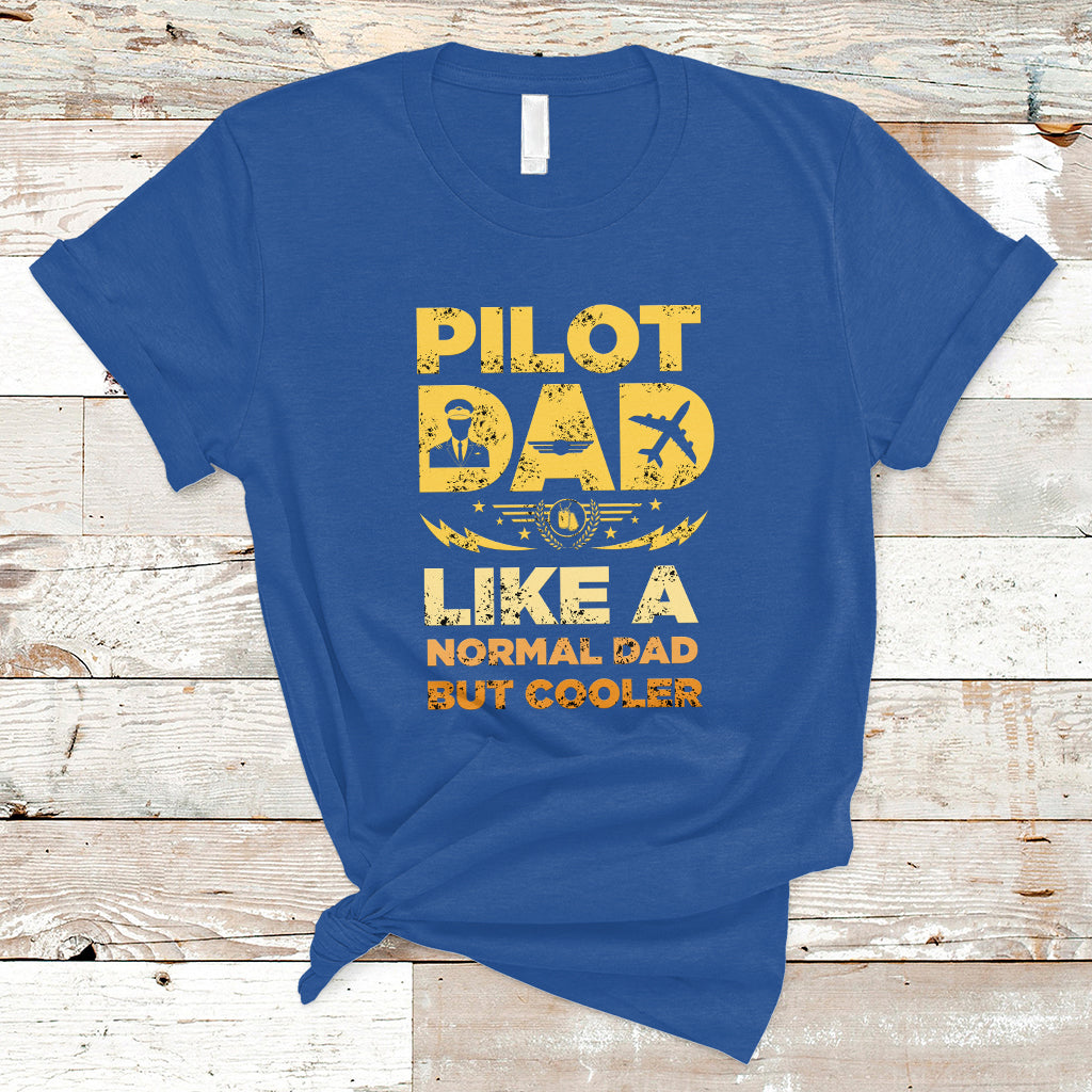 Funny Pilot Art For Dad Men Aviation Airplane Pilot T Shirt - Wonder Print Shop