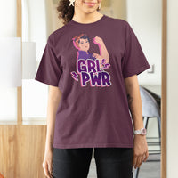 GRL PWR Girl Power Feminist Women Power Women's Day T Shirt For Women - Wonder Print Shop