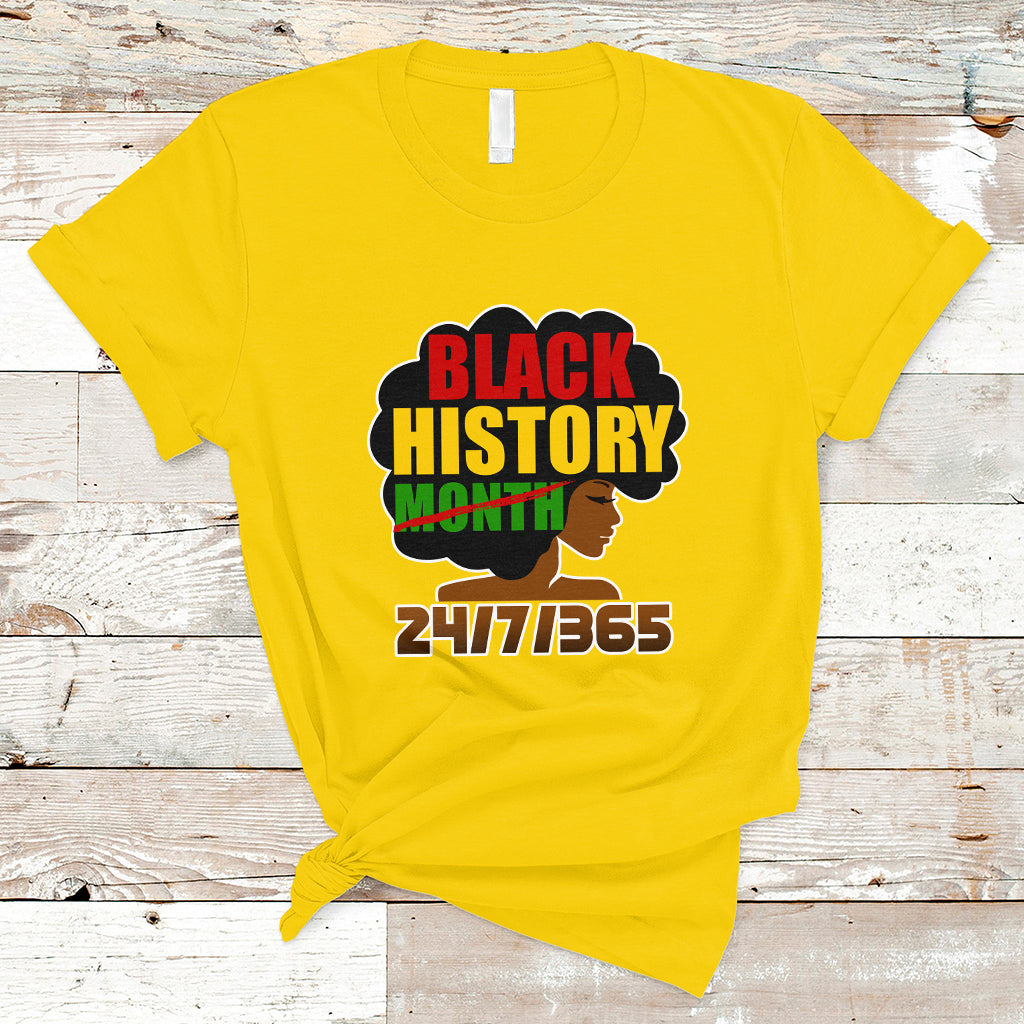 Black History Month T Shirt Banner With Black Woman - Wonder Print Shop