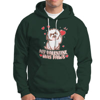 Happy Valentine's Day, Cute Shih-tzu Puppy Smiling My Valentine Has Paws Hoodie - Wonder Print Shop
