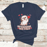 Happy Valentine's Day, Cute Shih-tzu Puppy Smiling My Valentine Has Paws T Shirt - Wonder Print Shop