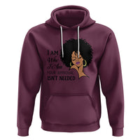 Black Queen Lady Curly Natural Afro African American Ladies Hoodie - Wonder Print Shop