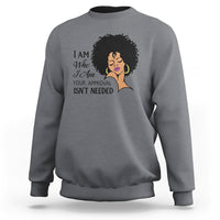 Black Queen Lady Curly Natural Afro African American Ladies Sweatshirt - Wonder Print Shop