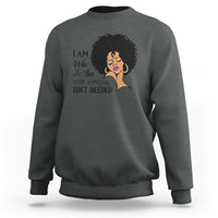 Black Queen Lady Curly Natural Afro African American Ladies Sweatshirt - Wonder Print Shop