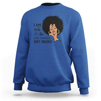 Black Queen Lady Curly Natural Afro African American Ladies Sweatshirt - Wonder Print Shop
