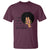 Black Queen Lady Curly Natural Afro African American Ladies T Shirt - Wonder Print Shop
