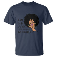 Black Queen Lady Curly Natural Afro African American Ladies T Shirt - Wonder Print Shop