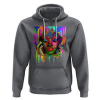 Cool African Woman Afro Color Painted Face Hoodie - Wonder Print Shop