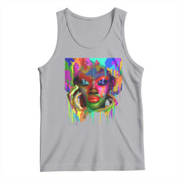 Afro Woman Graphic Tank Top African Pride Color Painted
