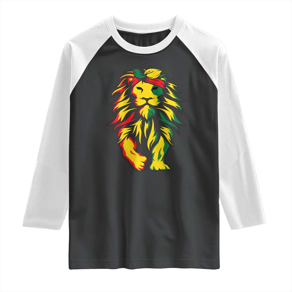 Juneteenth Lion Raglan Shirt Cool Black History African American Pride