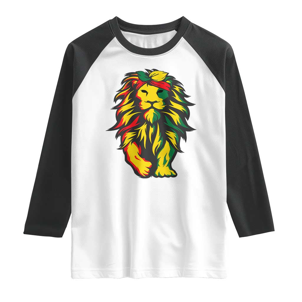 Juneteenth Lion Raglan Shirt Cool Black History African American Pride