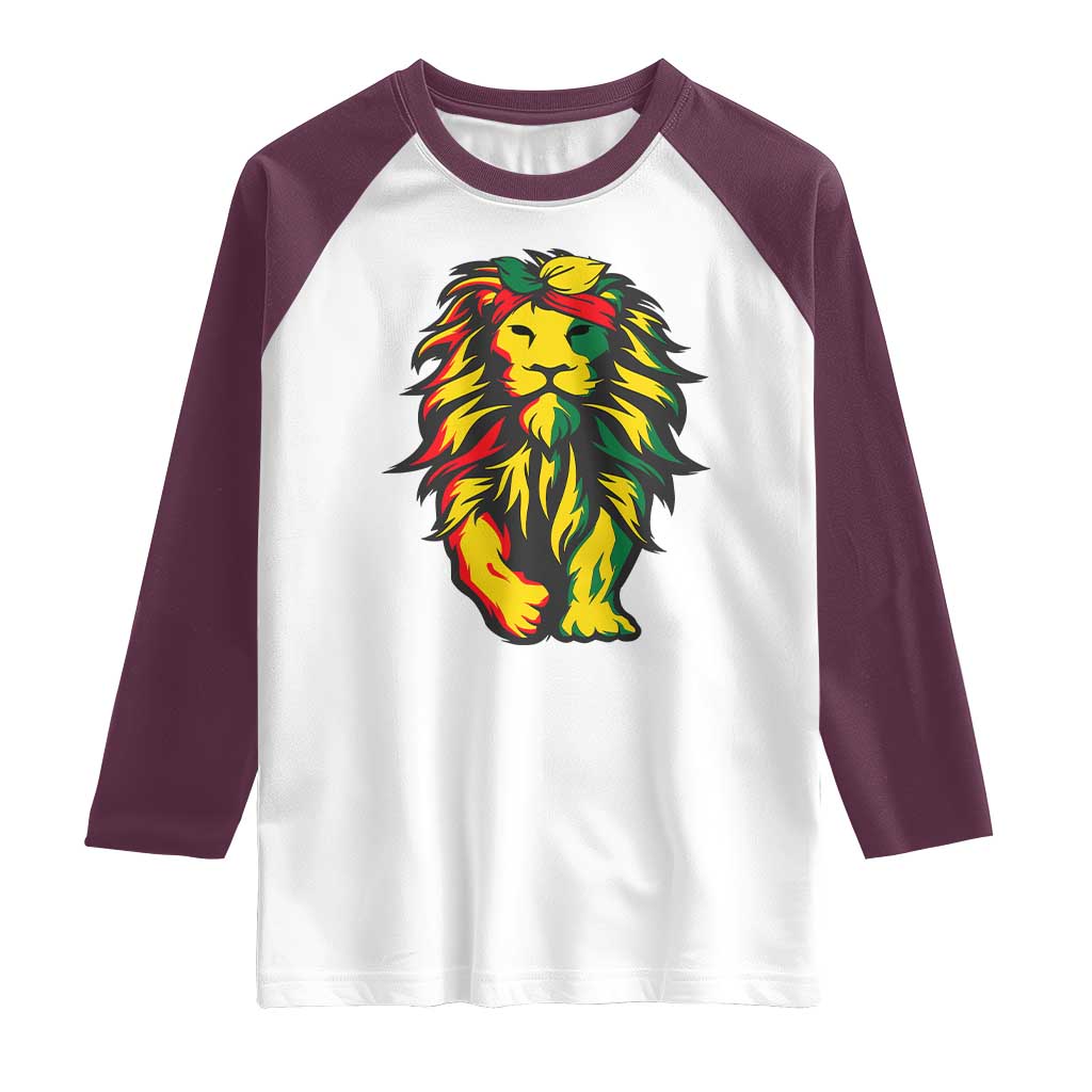 Juneteenth Lion Raglan Shirt Cool Black History African American Pride