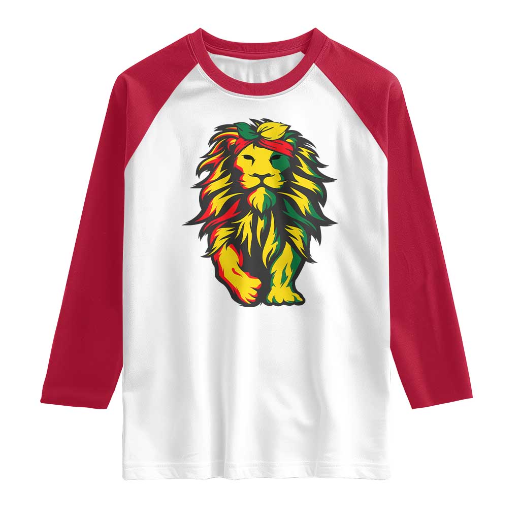 Juneteenth Lion Raglan Shirt Cool Black History African American Pride