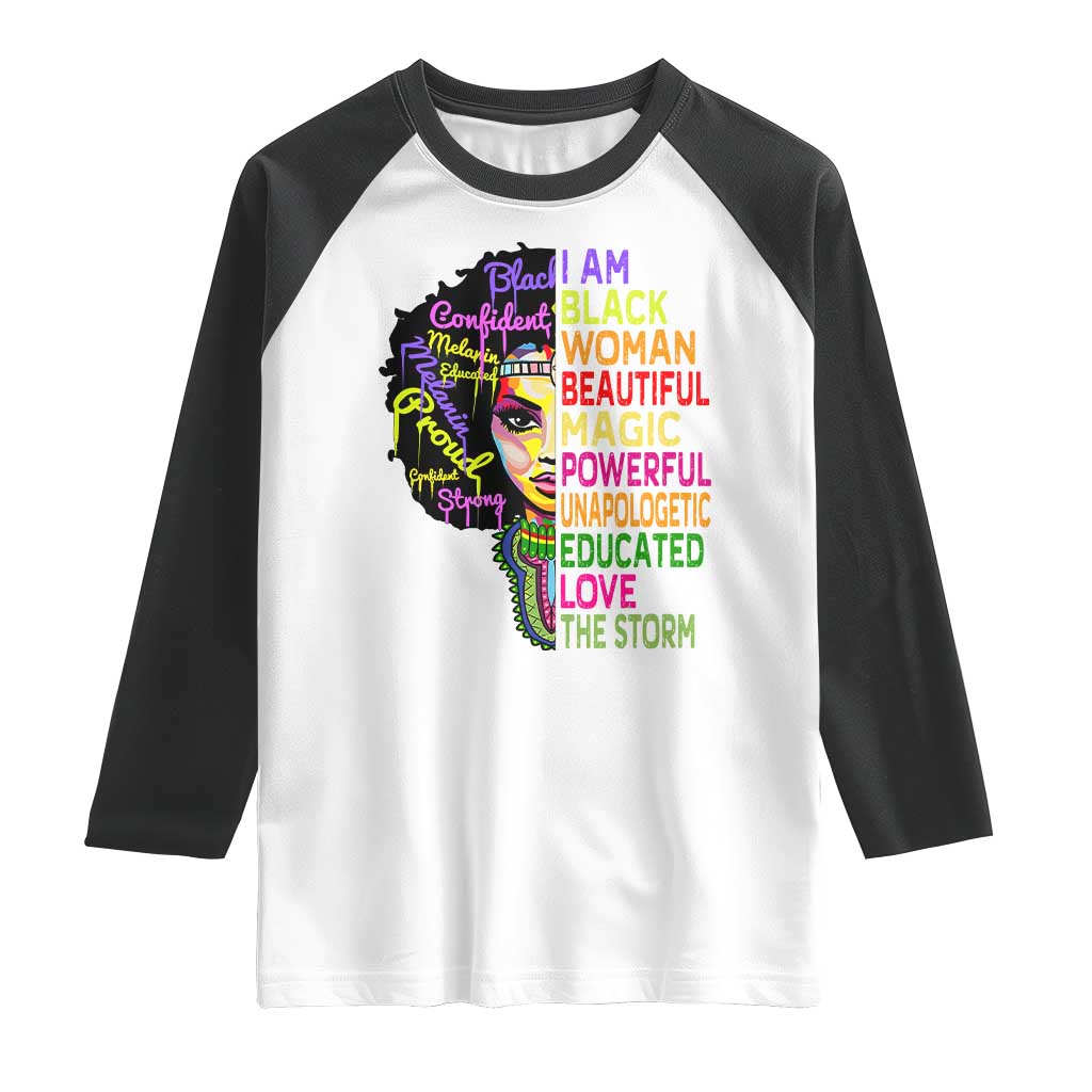 Black History Raglan Shirt I Am The Storm Women Juneteenth