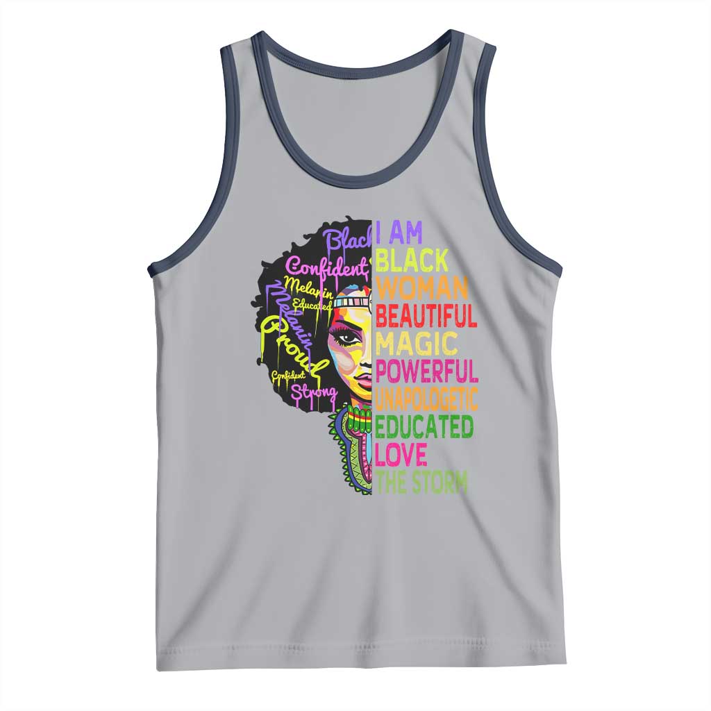 Black History Tank Top I Am The Storm Women Juneteenth