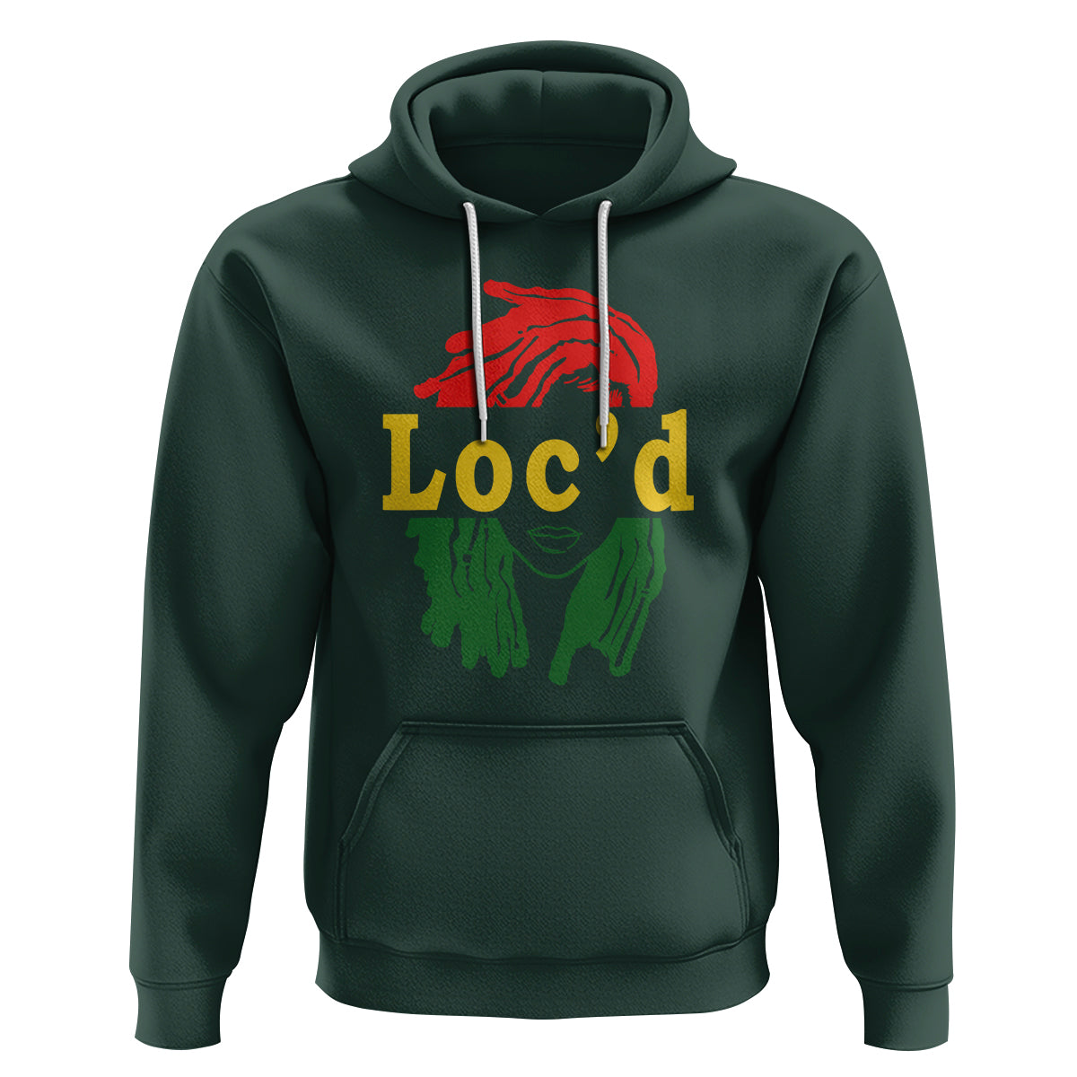 Black Woman Melanin Girl Juneteenth Hoodie With Loc'd Hair - Wonder Print Shop