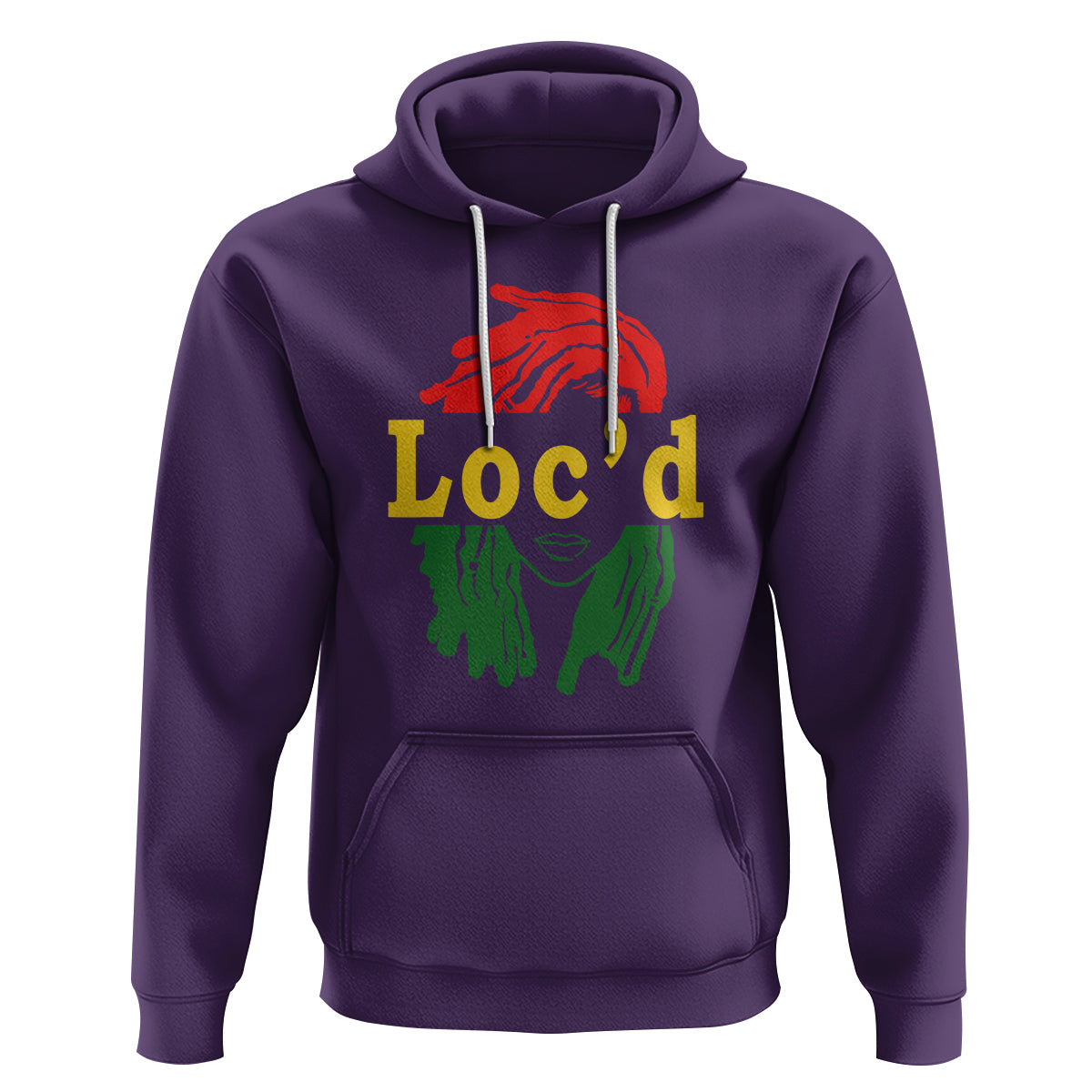 Black Woman Melanin Girl Juneteenth Hoodie With Loc'd Hair - Wonder Print Shop
