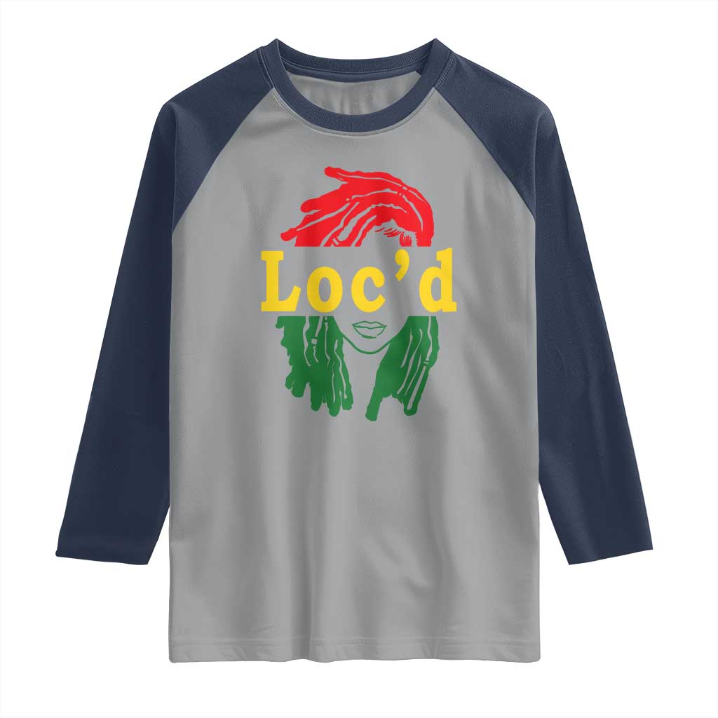 Locd Hair Girl Raglan Shirt Black Woman Melanin Girl Juneteenth