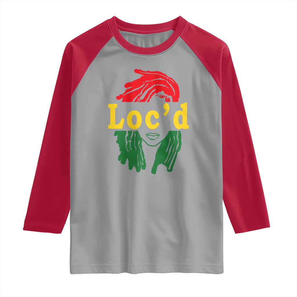 Locd Hair Girl Raglan Shirt Black Woman Melanin Girl Juneteenth