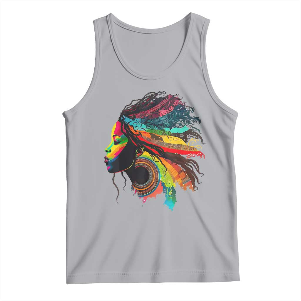 Proud Afro Roots Tank Top Rainbow Dashiki African Tribal Woman Natural Hair