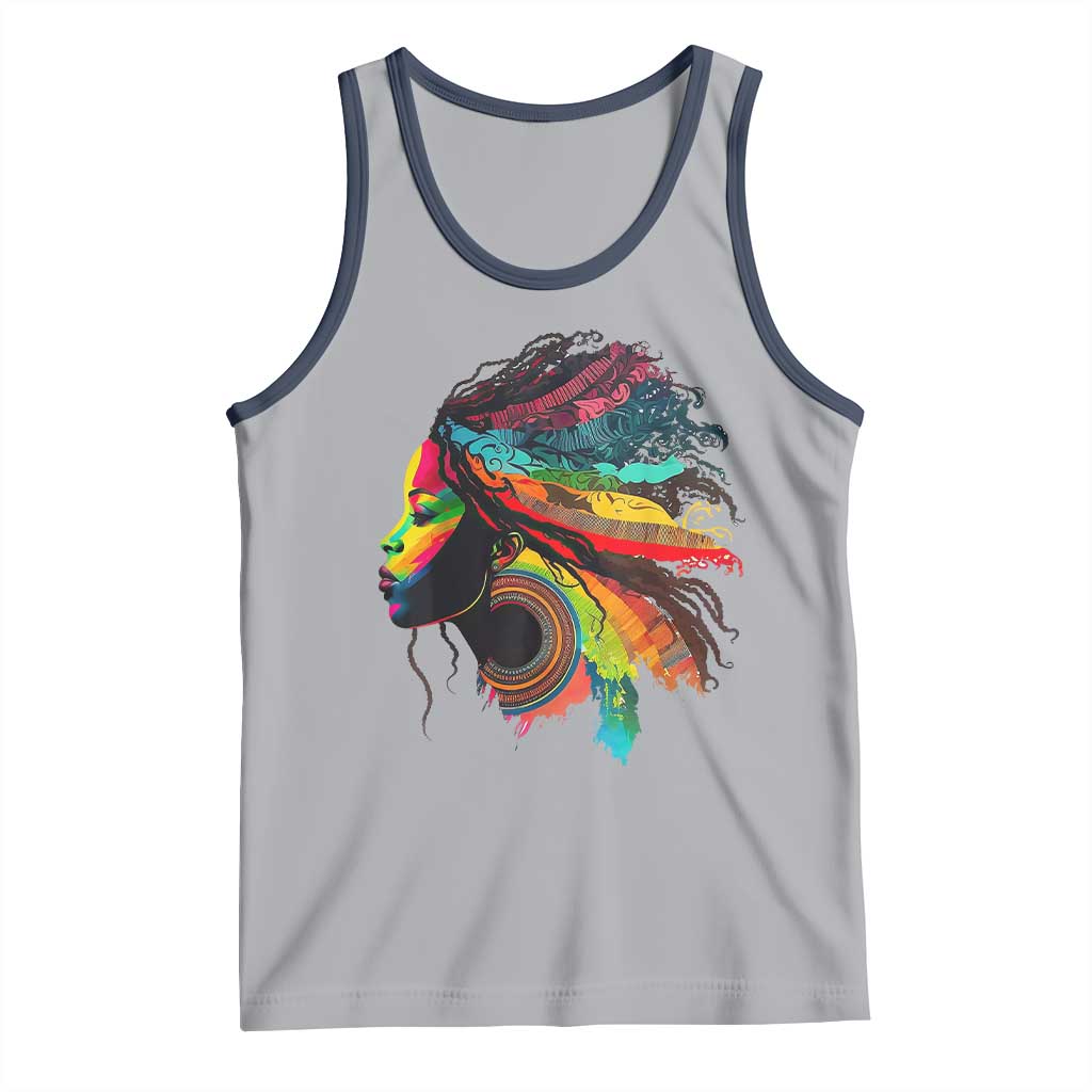 Proud Afro Roots Tank Top Rainbow Dashiki African Tribal Woman Natural Hair